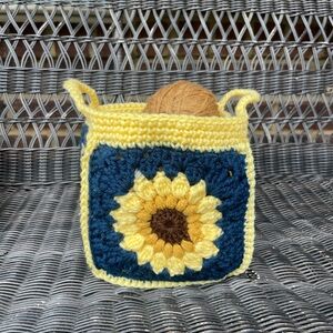 Handmade crochet basket